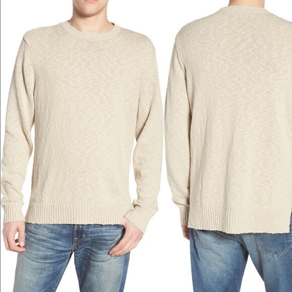 NWT Men’s AG Adriano Goldschmied long sleeve crew neck cotton sweater M and XXL - Picture 1 of 8